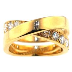 Cartier "Paris Nouvelle Vague" Crossover Diamond Gold Ring