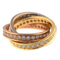 Cartier "Trinity" Diamond Two Color Gold Ring