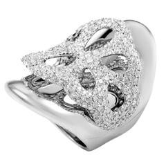 Crivelli White Diamond Gold Band Ring