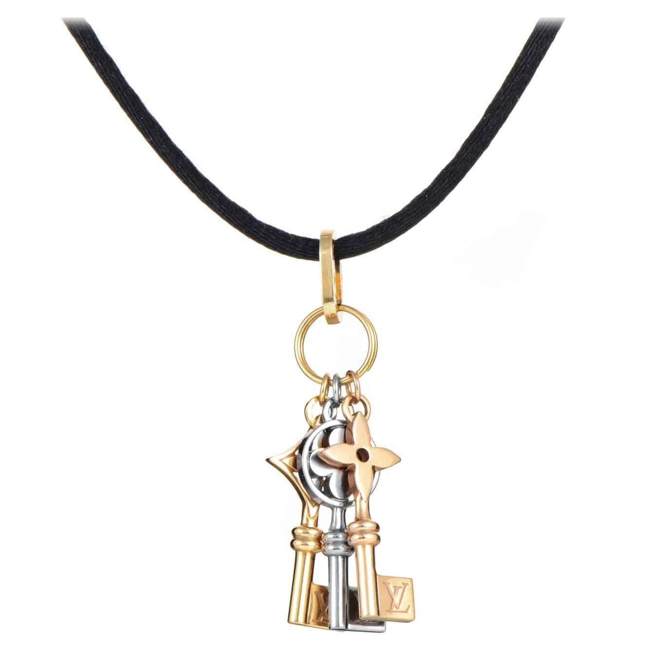 Louis Vuitton Idylle Blossom Multi-Color Gold Keys Pendant Necklace
