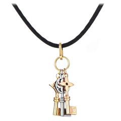 Louis Vuitton Idylle Blossom Multi-Color Gold Keys Anhänger Halskette