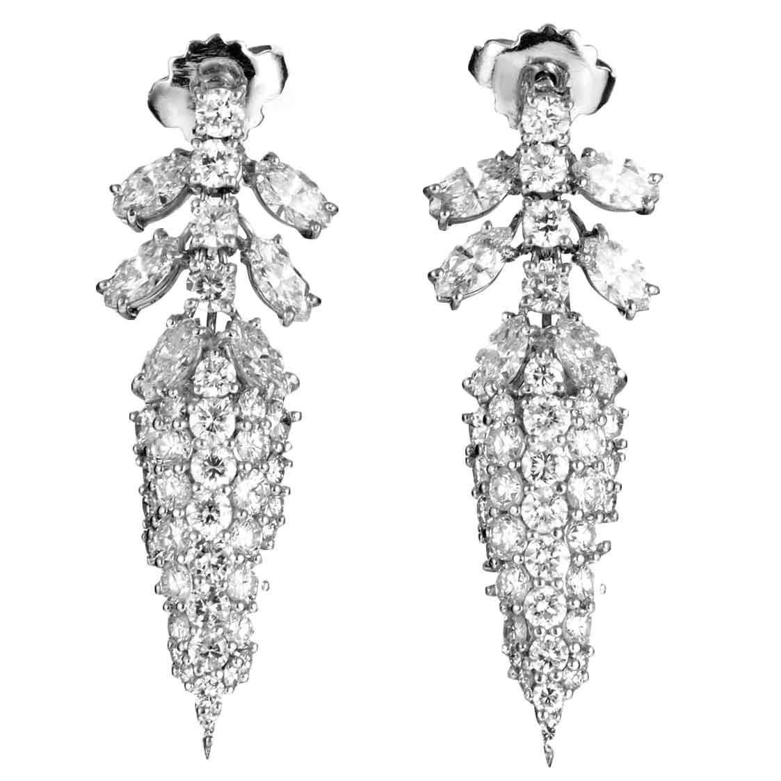 Diamond Pave Gold Spike Earrings