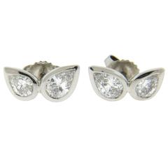 Tiffany & Co. Elsa Peretti Diamonds by the Yard Platinum Earrings