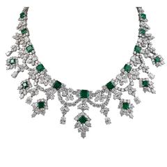 Harry Winston Emerald & Diamond Necklace 10