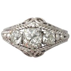 Vintage 2.67 ct Diamond and Platinum Dress Ring