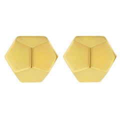 Alex Jona 18 Karat Gelbgold Prisma-Ohrstecker