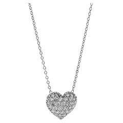 Cartier Diamond Heart Platinum Necklace