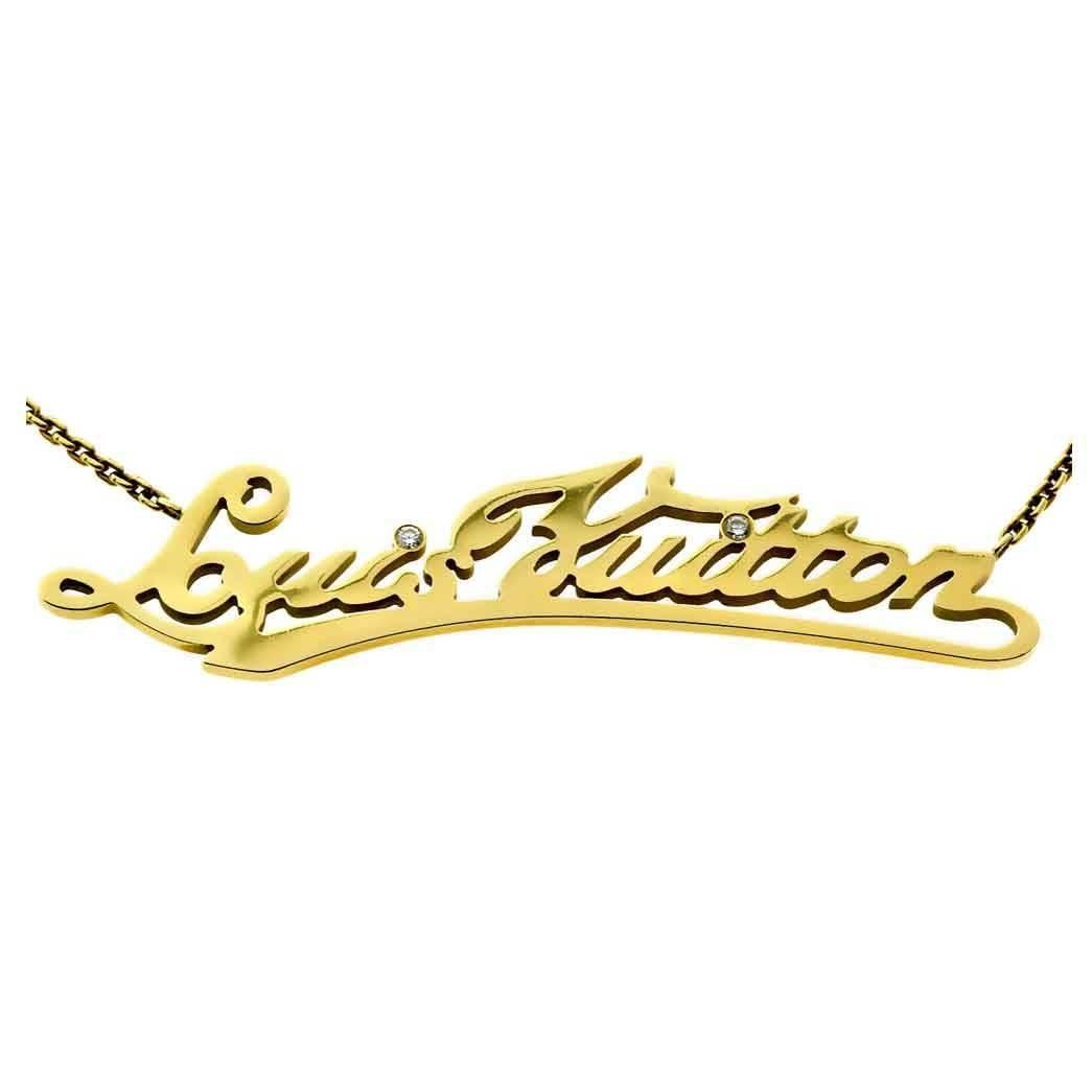 Louis Vuitton Signature Diamond Gold Necklace