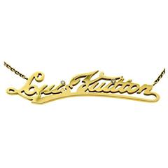 Louis Vuitton Signature Diamond Gold Necklace 12