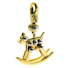 Cartier Rocking Horse Charm Gold Pendant