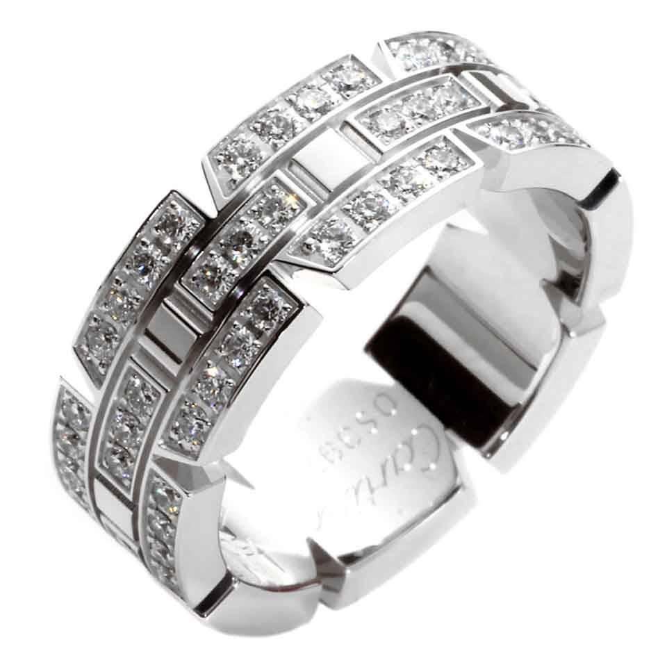 Cartier Tank Francaise Diamond Gold Ring