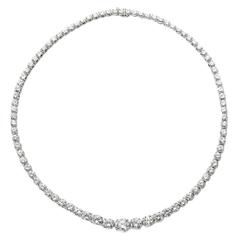 Vintage Cartier Diamond Platinum Necklace