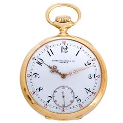 Patek Philippe Yellow Gold Manual Wind Pocket Watch