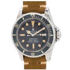 Retro Rolex Stainless Steel Submariner Wristwatch Ref 1680 1977