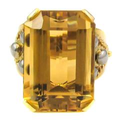 Chic Citrine Gold Ring