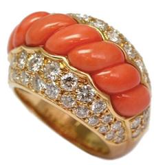 Boucheron Coral Diamond Gold Ring 