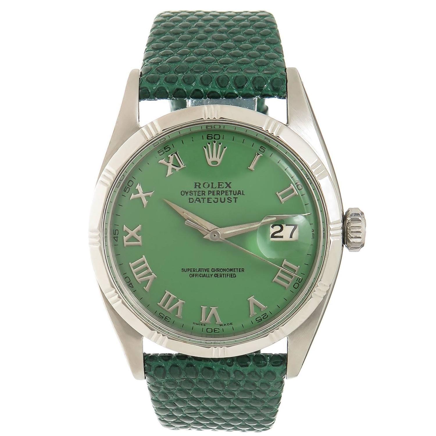 green dial rolex datejust