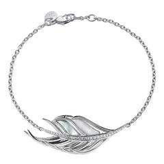 Shaun Leane Diamond Silver Feather Bracelet