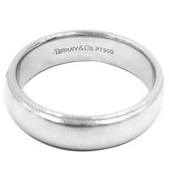 Tiffany & Co. Men's Double Edged Milgrain Platinum Wedding Band Ring