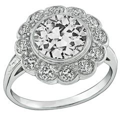 Amazing 2.24 Carat GIA Cert Diamond Gold Engagement Ring 11