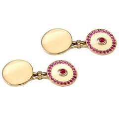 Ruby Gold Pushkin Cufflinks 8