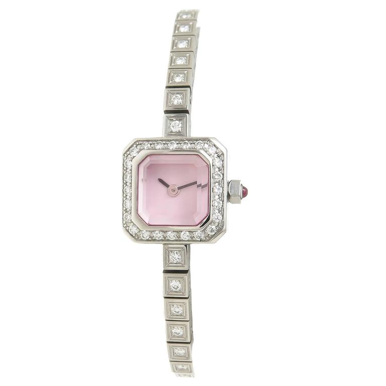 Corum Ladies Stainless Steel Diamond Sugar Cube Quartz Wristwatch at 1stDibs corum sugar cube watch corum sugar cube diamond watch