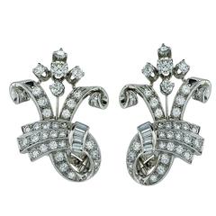 3 Carats Diamonds Platinum Earrings 4