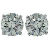 1.31 Carats Diamonds Gold Stud Earrings