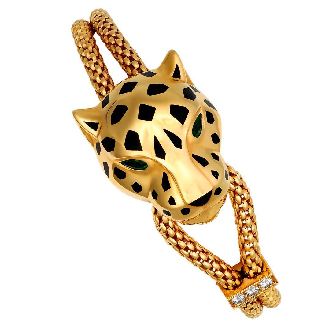 Cartier Panthere Diamond Gold Bracelet