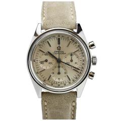Retro Omega Stainless Steel Seamaster Chronograph Manual Wind Wristwatch 