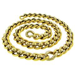1980s Pomellato Two Color Gold Interchangeable Chain Necklace Bracelet