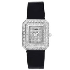 Piaget Lady's White Gold Diamond Quartz Dress Wristwatch at 1stDibs