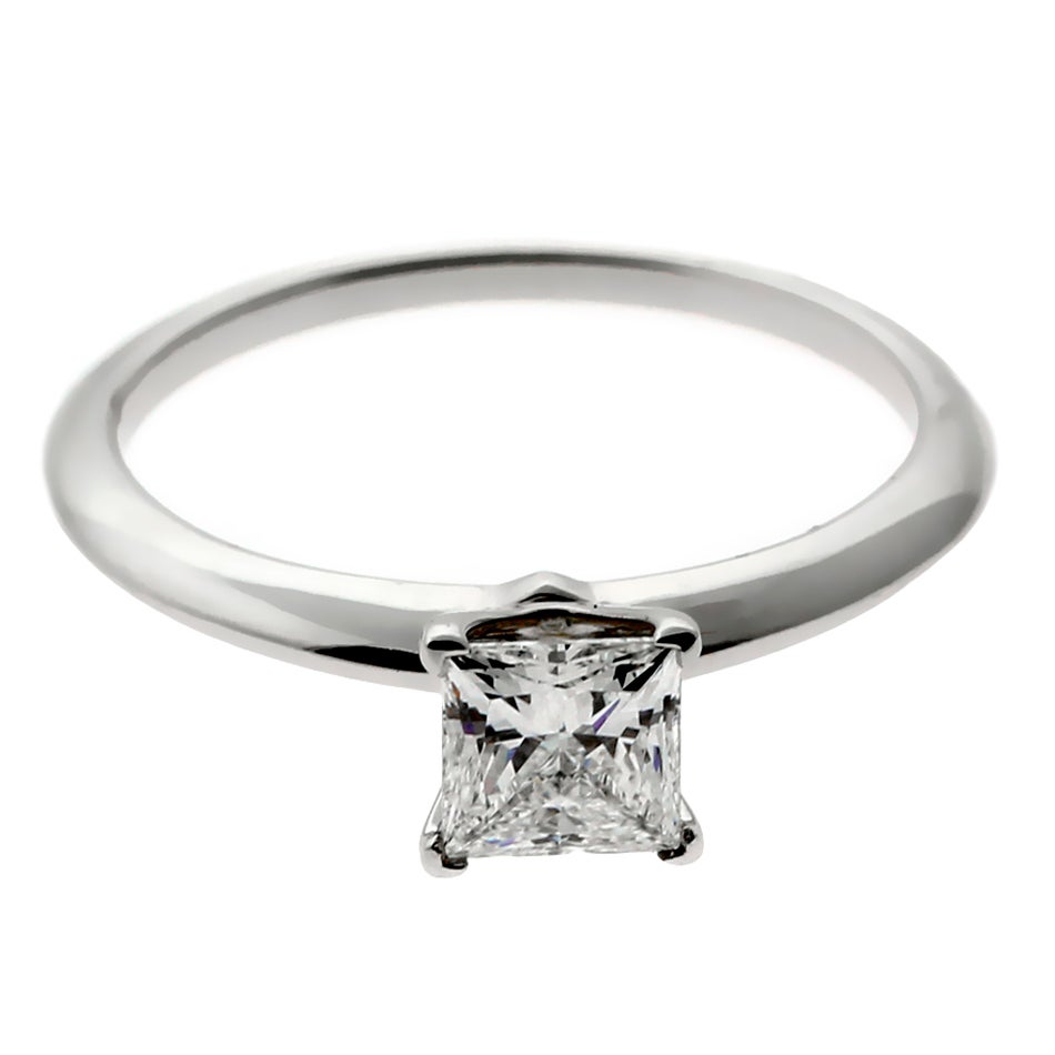 Tiffany and Co. Grace Diamond Ring, 0.17ct Princess Cut w 0.19ctw Round  Accents For Sale at 1stDibs | tiffany grace engagement ring, tiffany grace  ring, princess grace's engagement ring