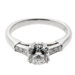 Harry Winston Diamond Platinum Engagement Ring