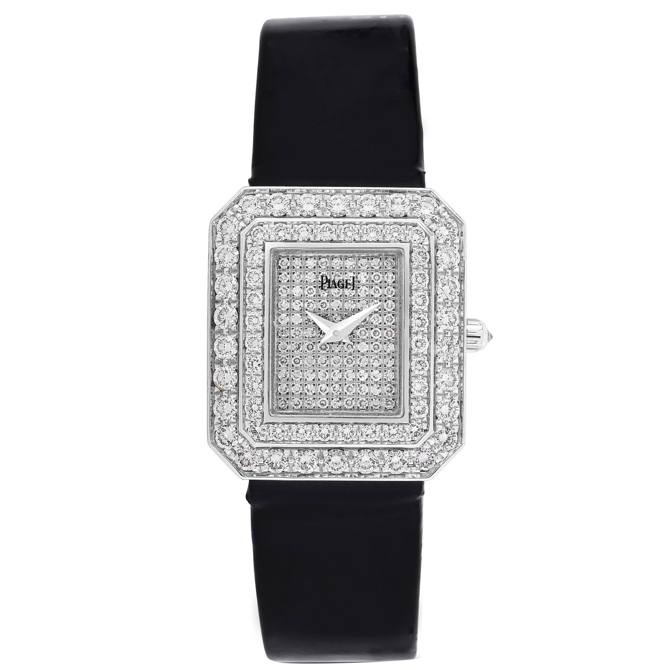 Piaget Lady's White Gold Diamond Protocole Dress Quartz Wristwatch