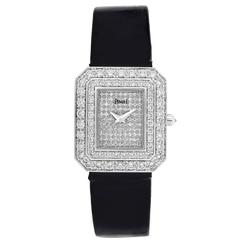 Vintage Piaget Lady's White Gold Diamond Protocole Dress Quartz Wristwatch