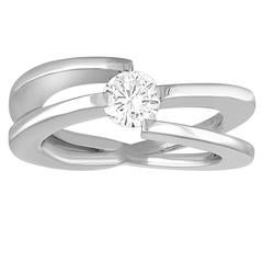 Diamond Gold Modernist Engagement Ring 2