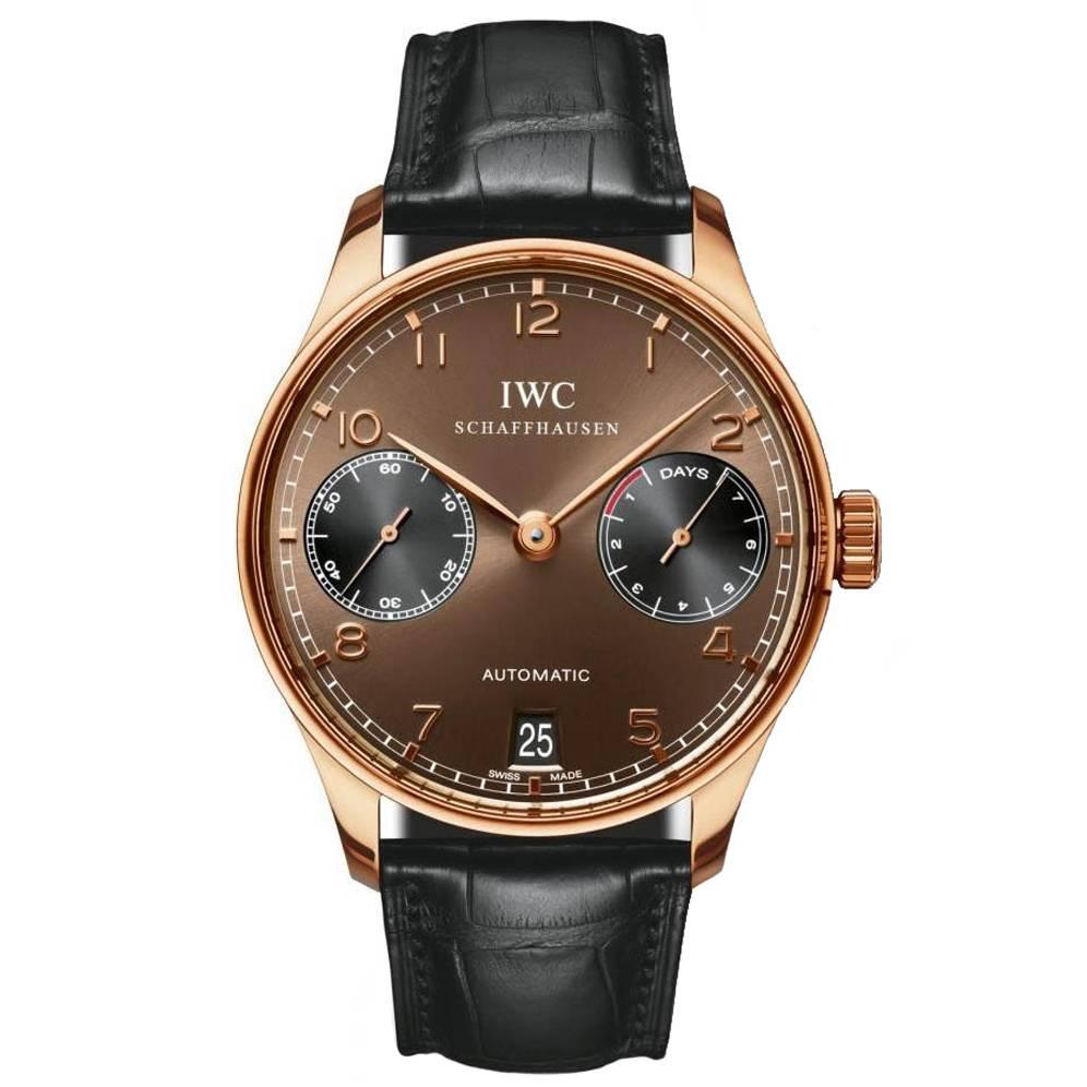 IWC Rose Gold Portuguese 7 Day Power Reserve Ltd Ed Automatic Wristwatch
