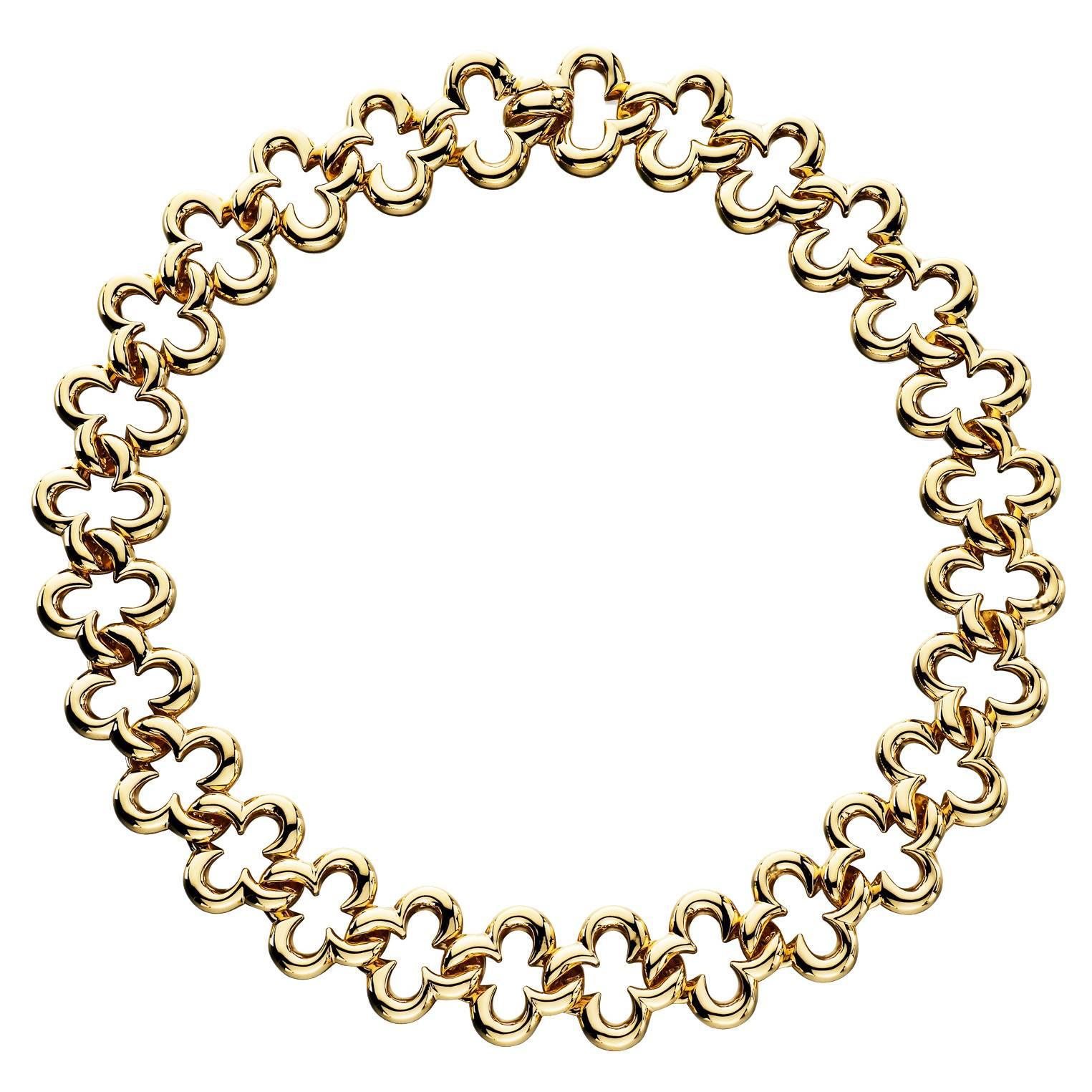 Jean Vitau Gold Clover Necklace
