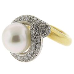 La Nouvelle Bague South Sea Pearl Diamond Gold Ring