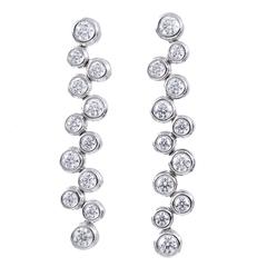 Tiffany & Co. Diamond Platinum Dangle Bubbles Earrings