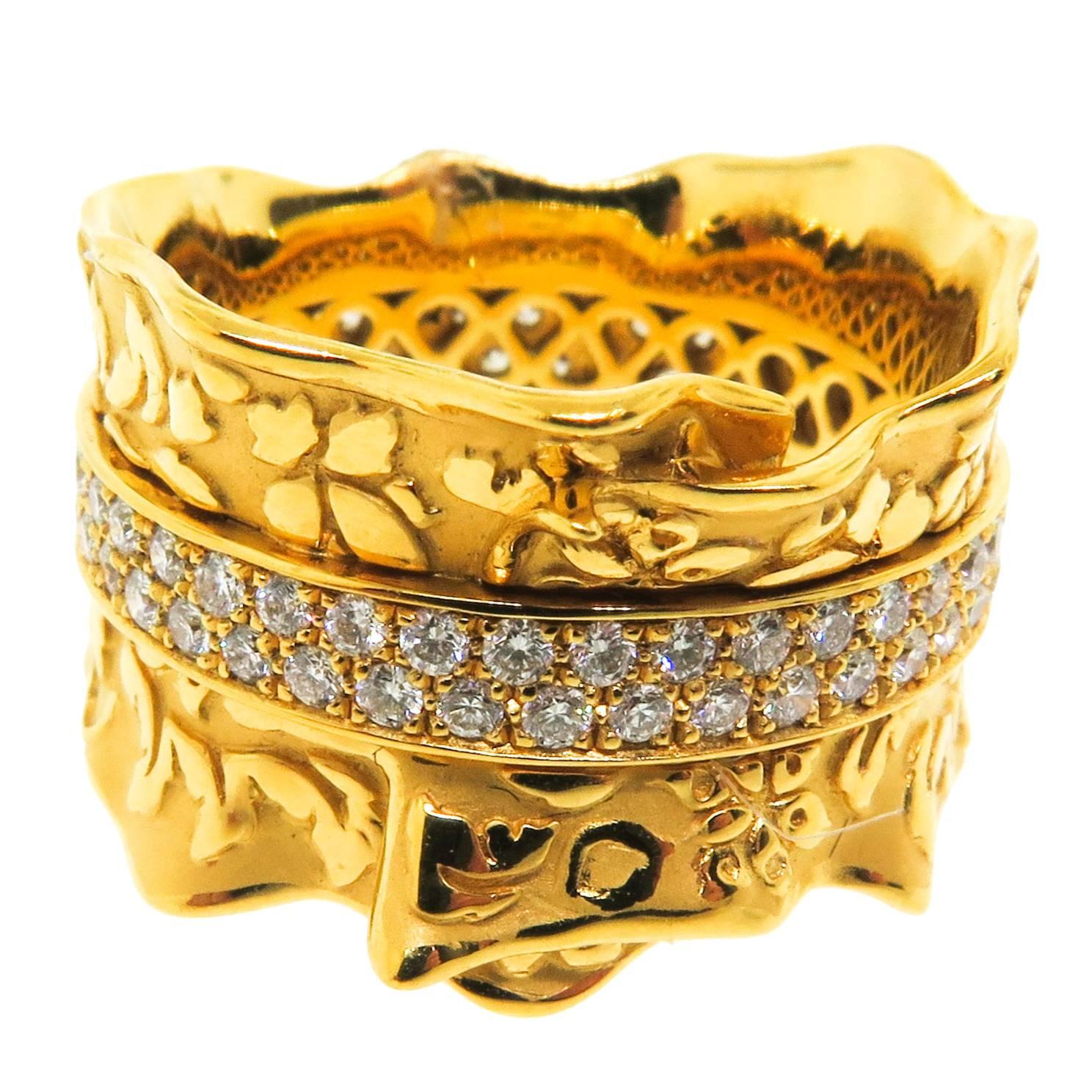 Carrera & Carrera Cervantes Diamond Gold Band Ring