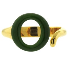 Tiffany & Co. Elsa Peretti Sevillana Jade Gold Bracelet