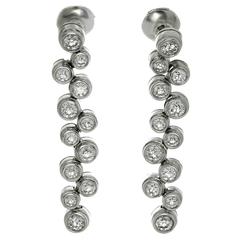 Tiffany & Co. Bubbles Diamond Platinum Drop Earrings