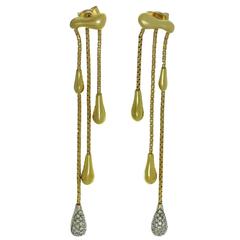 H. Stern Diamond Gold Drop Earrings