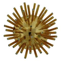 1950s Cartier Diamond Gold Sputnik Clip Pin Brooch