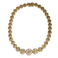 1960s Cartier Diamond Gold Necklace
