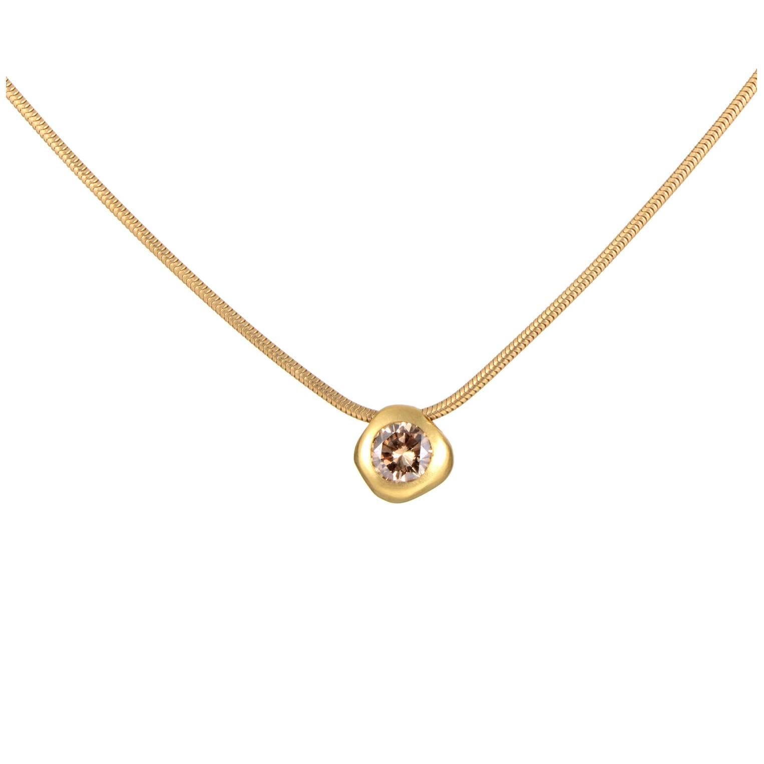 H. Stern Halskette mit braunem Diamant-Gold-Anhänger