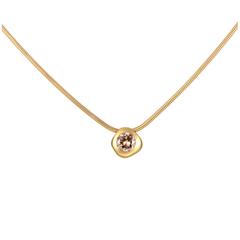 Vintage H. Stern Brown Diamond Gold Pendant Necklace