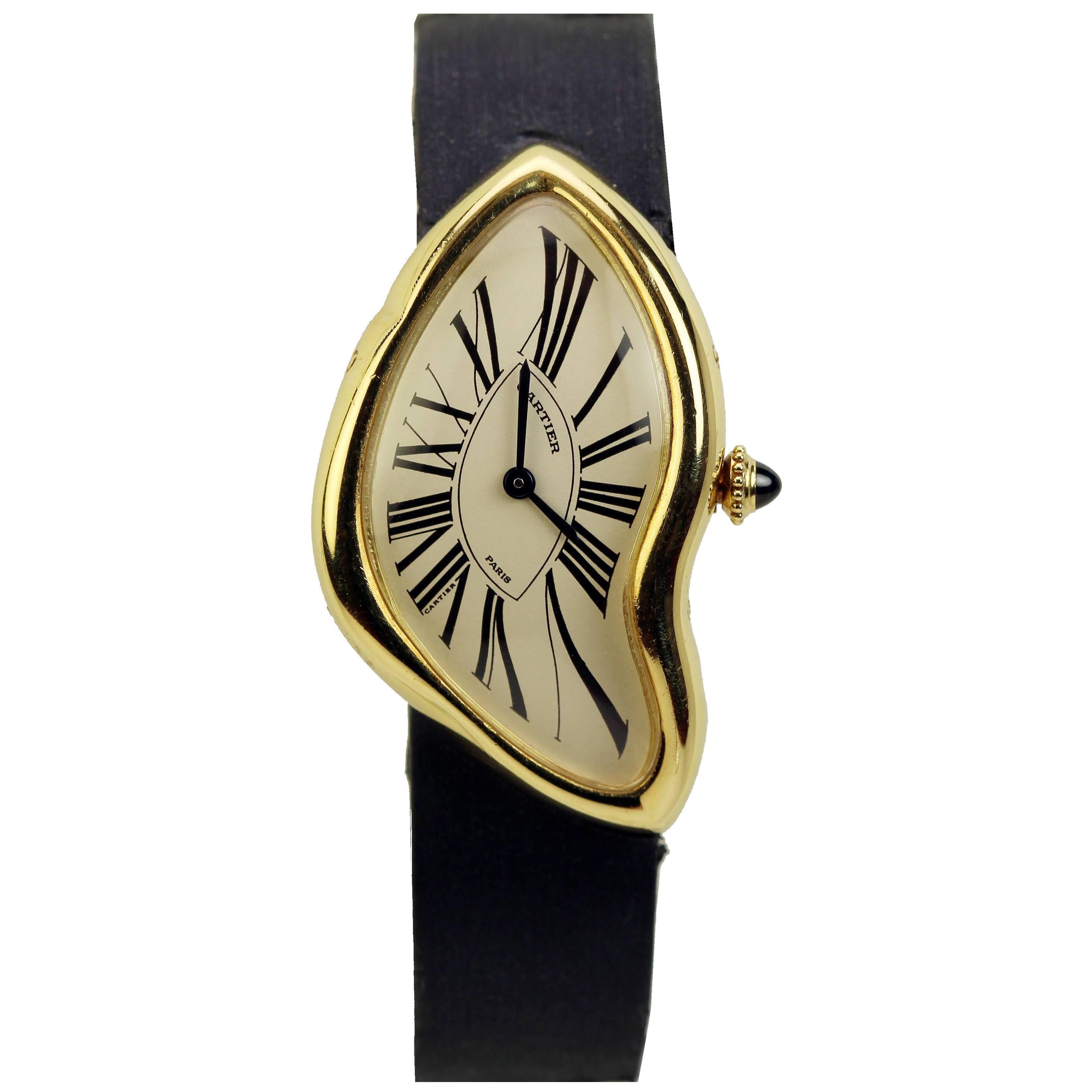 Cartier Yellow Gold Limited Edition Crash Wristwatch 